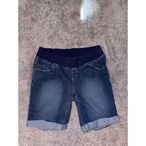 Great Expectations Women's Dark Blue Maternity Shorts